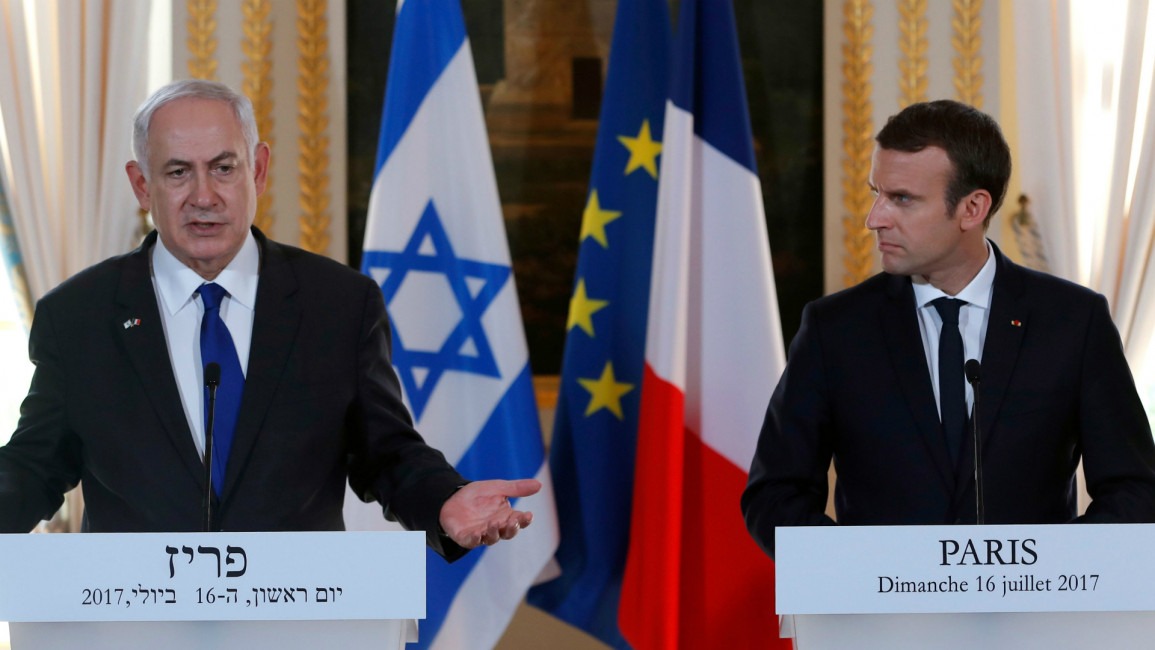 Macron, Netanyahu trade words Over Isreal’s disregard of UN decisions