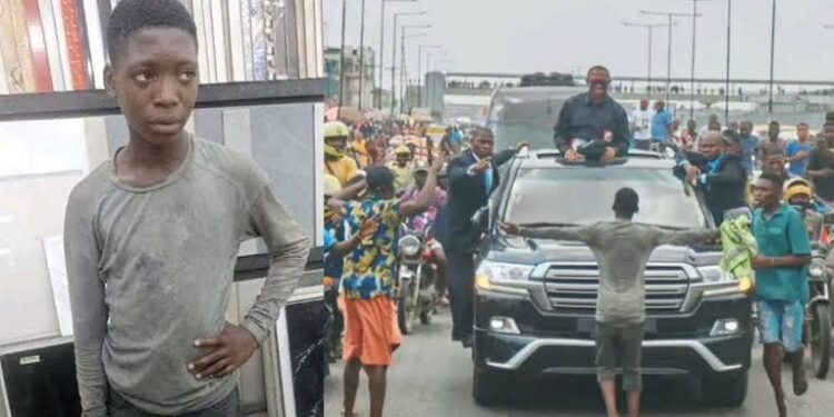 How Boy in Viral Photo after Standing in Front of Peter Obi Campaign Convoy Landed in Prison