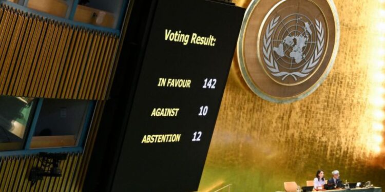 Israel-Palestine: 138 Nations Back Two-State Solution at UN (Full List)