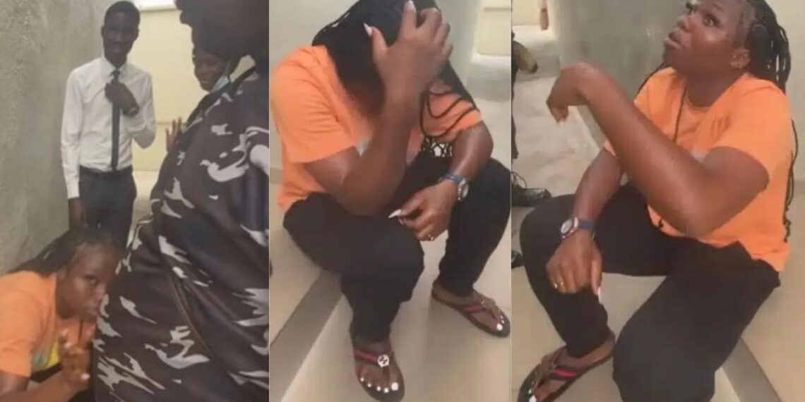 Outrage as Young Lady Caught Swapping Elderly Man’s ATM Card Inside Bank