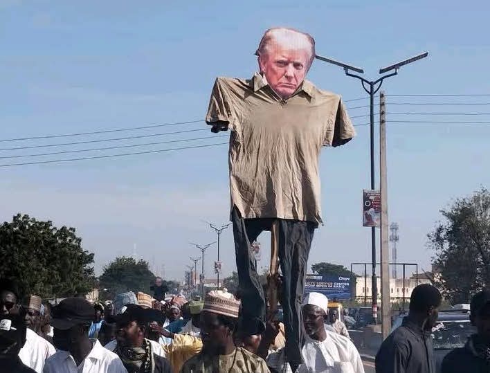 Kano Residents Protest Trump’s  Threat of Military Action