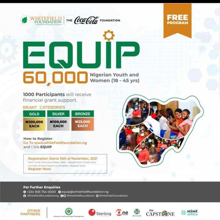 whitefield foundation financial grants for nigerian youths and women (apply now)