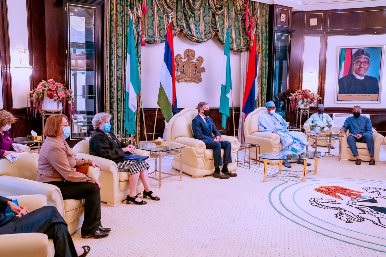 president buhari hosts us blinken, secretary of state, talks on endsars report (photos)
