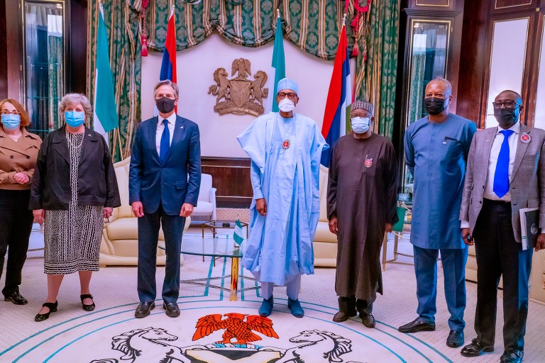 president buhari hosts us blinken, secretary of state, talks on endsars report (photos)