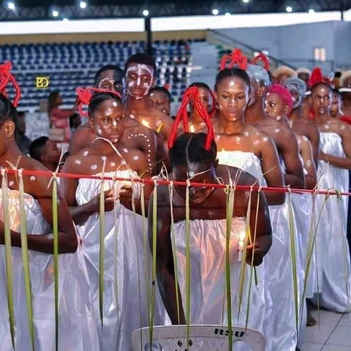 [weird] freshers induction ceremony, theatre and film students dress traditional at river state university (photos)
