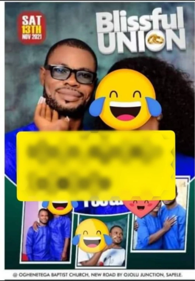drama as police arrest suspected groom through wedding's poster (photos) drama as police arrest suspected groom through wedding's poster (photos)