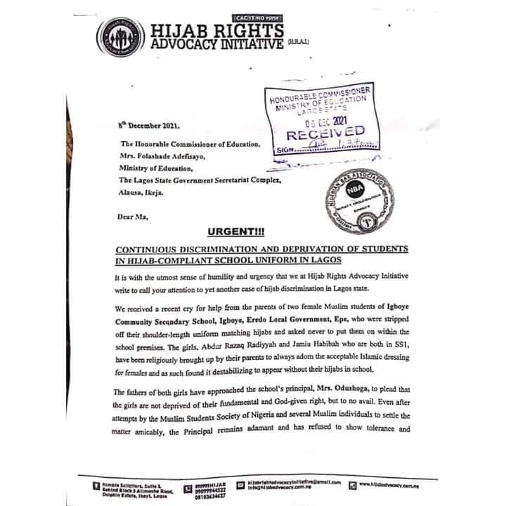 again, two students stopped from writing exams because of hijab in igboye community high school, igboye epe again, two students stopped from writing exams because of hijab in igboye community high school, igboye epe