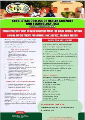 kschc, jega releases admission for 2021/2022 academic session kschc, jega releases admission for 2021/2022 academic session