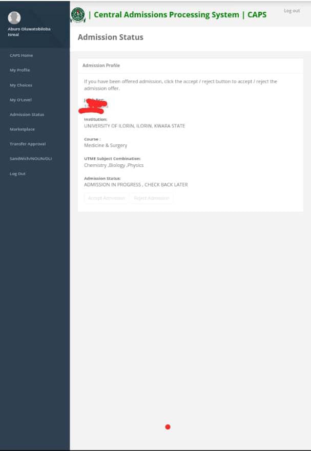 unilorin commences   release of admission list for 2021/2022 academic session on jamb's caps