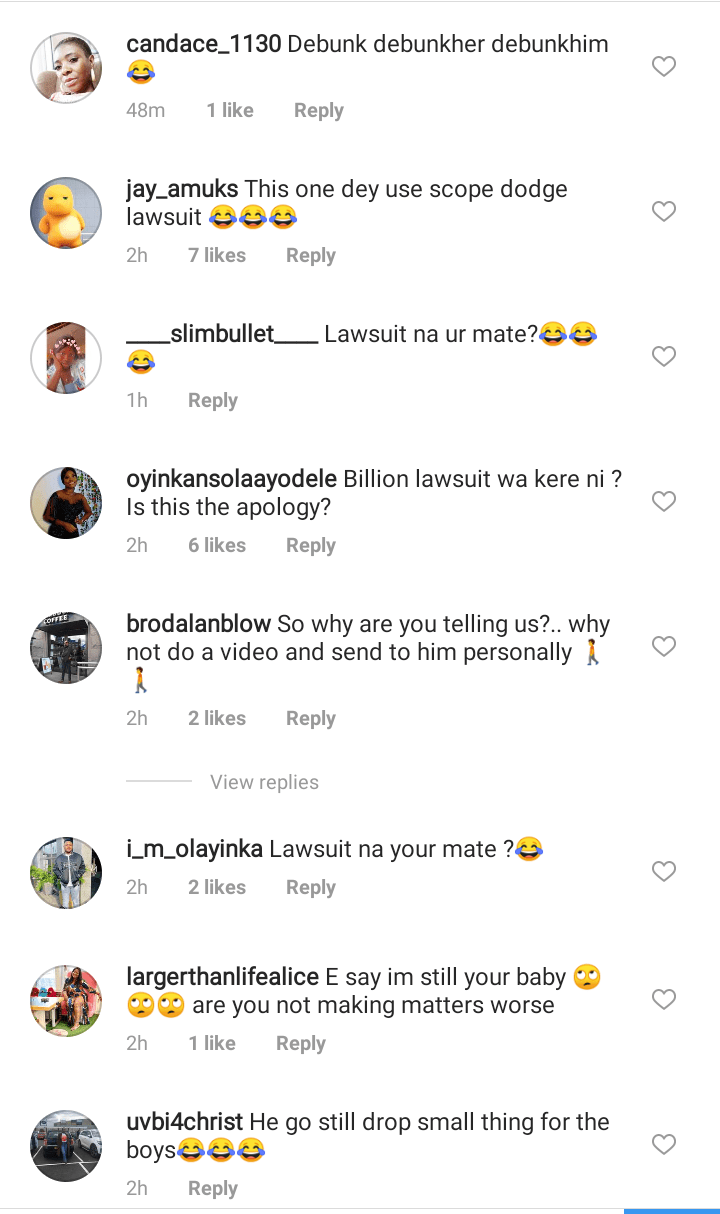 ‘1 billion lawsuit na your mate?’ – reactions as bobrisky publicly apologizes to mompha (photo)