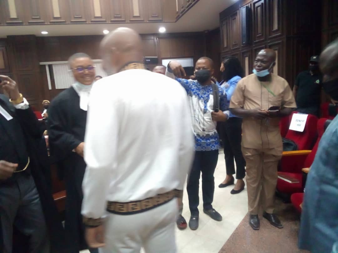 photos: nnamdi kanu arrives court for trial