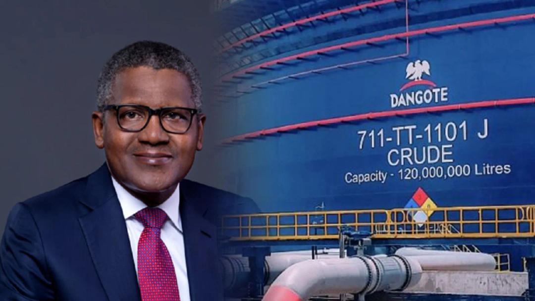 dangote inserted in his refinery
